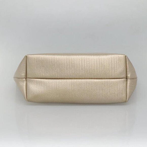 Salvatore Ferragamo Gancini Tote Bag Leather Gold Auth - Picture 12 of 16